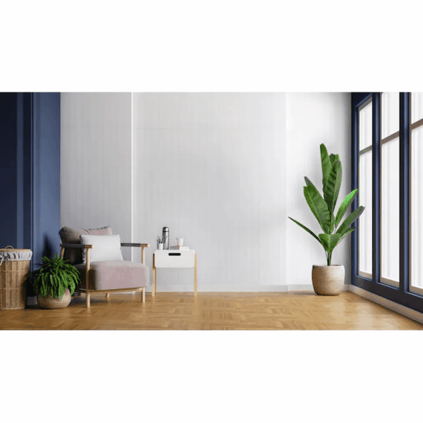 48-In X 96-In Beaded White MDF Wainscot Wall Panel - Image 5