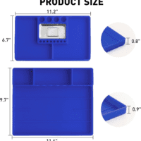 2 Pcs Silicone Tool Tray with Magnetic Small Parts Tray, Non-Slip Flexible Mechanic Automotive Tool Organizer Tool Storage Tool Holder Grip Mats, Christmas Day Gift for Men, Father’S Day Gift - Image 2