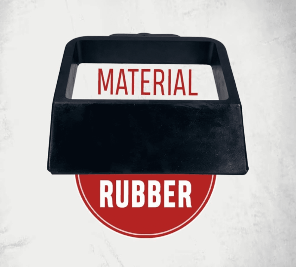 Rubber Pallet Jack Wheel Chock with Built-In Handle - Pallet Jack Stopper for Truck - 13.37" Length X 11.62" Width X 2" Height - Image 4