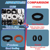 233 Pcs Plumbing and Faucet Washers Assortment Kit for Assorted Spigot Water Hose Bib outside Garden Faucet Splitter Gasket Leak Plumbes Valve Stem Worn Out Repair - Image 5