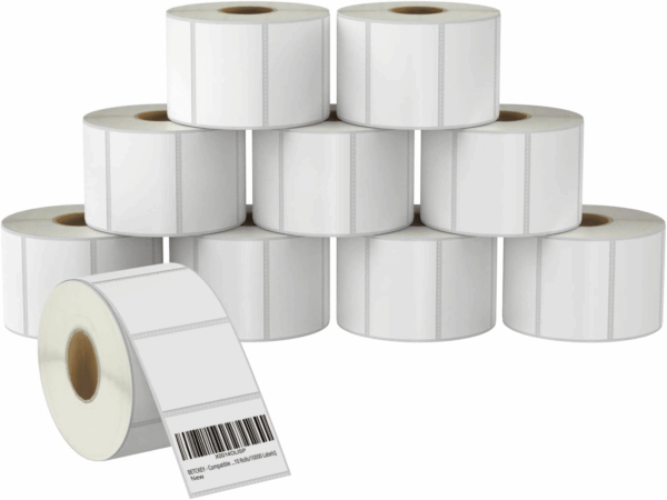 - 3" X 2" (76 Mm X 51 Mm) Multipurpose & Shipping Labels Compatible with Zebra & Rollo Label Printer,Premium Adhesive & Perforated [10 Rolls, 7500 Labels]