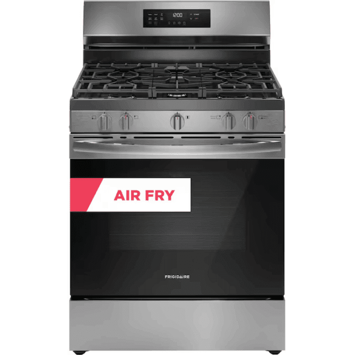 30-In 5 Burners 5.1-Cu Ft Air Fry Convection Oven Freestanding Natural Gas Range ( Stainless Steel ) - Image 12