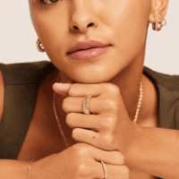 14K Gold Plated Chunky Statement Ring | Chunky Stackable Wide Band for Women - Image 4