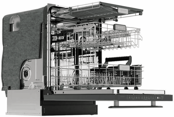 Slide-In Dishwasher, Stainless Steel Finish, 24" Wide, Soil Sensors, Premium White LED Interior Lighting, Smooth Glide Rails, Heated Dry Option, Responsive Wash Cycles, Power Wash Zone - Image 4