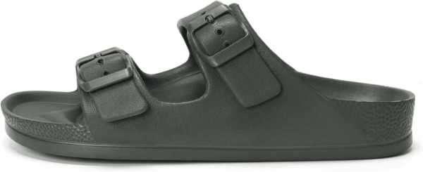 Women'S Comfort Slides Double Buckle Adjustable EVA Flat Sandals - Image 2