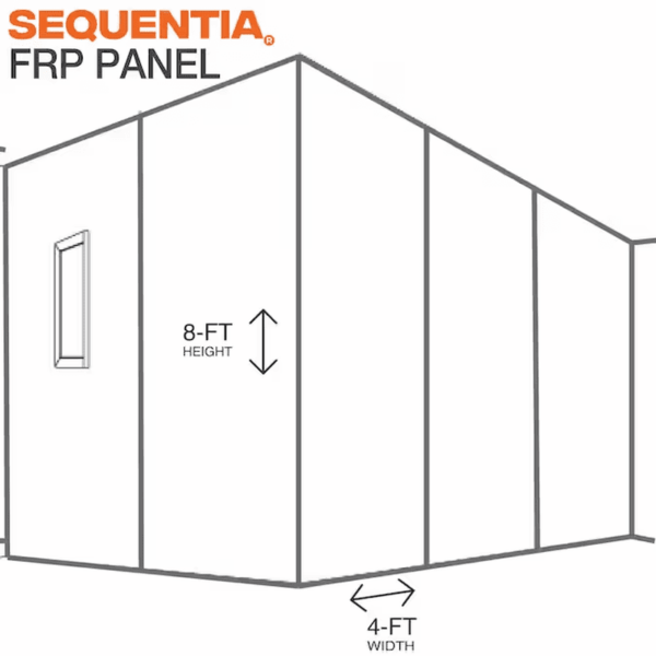 48-In X 96-In Embossed Gray Fiberglass Reinforced Plastic (FRP) Wall Panel - Image 12
