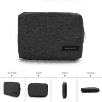 Electronics Organizer Travel Case, Small Cord Bag, Tech Organizer as Travel Accessories for Men Women, Cable Essentials for Phone, SD Card, Black - Image 8