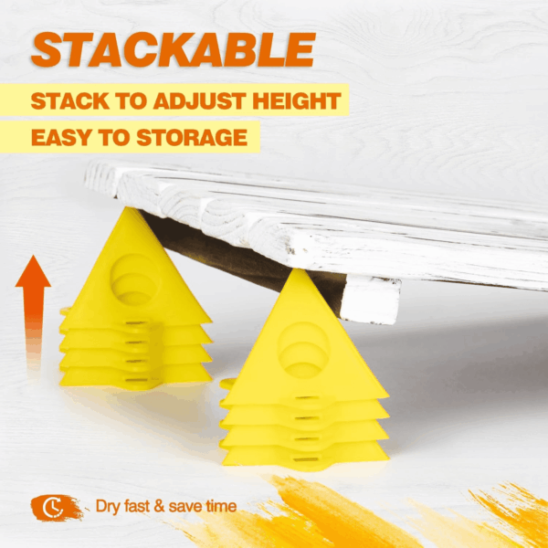 Painters Painting Pyramid Stands: 32Pcs Cabinet Doors Risers & Painting - Paint Triangle Stands Mini Cones Tripods for Canvas Support & Pouring - Art DIY Projects Household Essemtials - Image 5