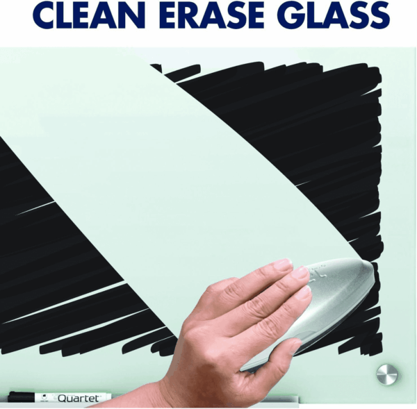 Magnetic Glass Dry Erase White Board, 48''W X 36''H Whiteboard, Infinity Frameless Mounting, White Surface (G4836W) - Image 2