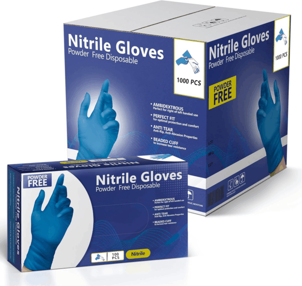 Nitrile Gloves, Disposable Gloves, Comfortable, Powder Free, Latex Free | 100-1000 Gloves - Image 2