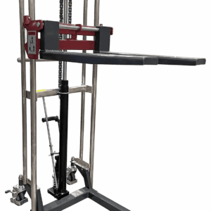 Fork Type Manual Stacker - Affordable and Easily 59” Lift - 880 Lbs Capacity for Short Skid/Boxes,