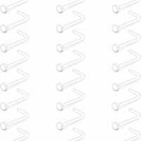 38Pcs Clear Piercing Retainers for Surgery Bioflex Nose Rings Belly Rings Septum Eyebrow Lip Cartilage Tragus Earring Retainer Industrial Bar Plastic Piercing Jewelry for Work
