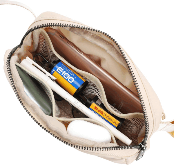 Mini Fanny Pack Creamy Belt Bag for Women and Men, Fashionable Waterproof Waist Pack with Adjustable Strap for Traveling, Hiking, Jogging, Cycling - Image 5