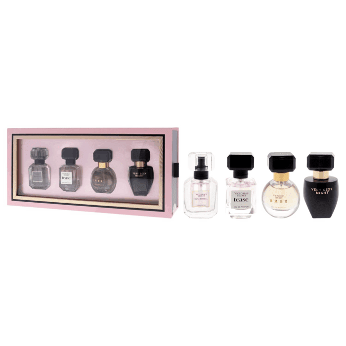 Fragrance Discovery Set for Women - 4 Pc Mini Gift Set with Bombshell, Tease, Bare, and Very Sexy Night EDP Sprays (0.25Oz Each) - Image 4