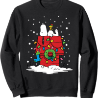 Snoopy and Woodstock Stocking Sweatshirt Sweatshirt