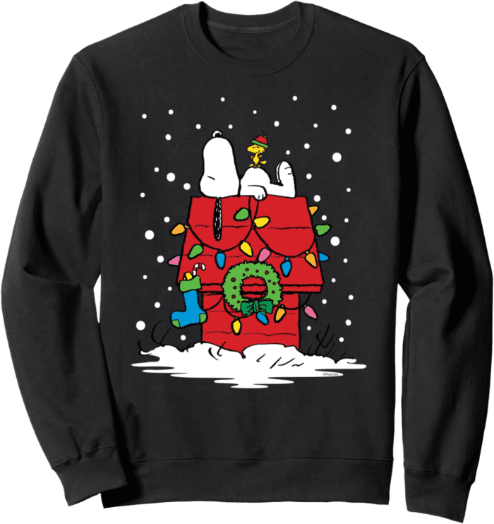 Snoopy and Woodstock Stocking Sweatshirt Sweatshirt