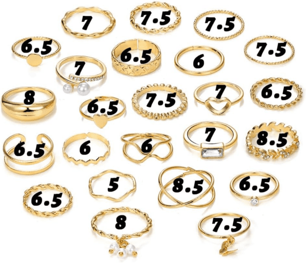 51 Pcs Gold Knuckle Rings Set for Women Girls Vintage Stackable Joint Finger Midi Rings Dainty Cubic Zirconia Crystal Simple Twist Hollow Cute Rings Pack Jewelry Gift - Image 6