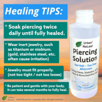 Piercing Solution ! Soothing Sea Salts & Tea Tree AFTERCARE 4 Oz, Ready to Use. Safely Clean and Calm New & Stretched Piercings. Gentle Effective Natural & Proven. Works Fast - Image 6