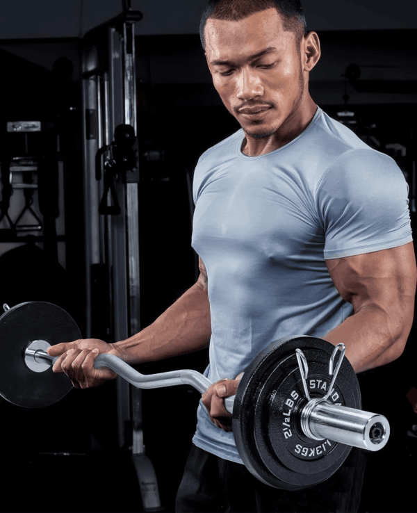 Cast Iron 2-Inch Olympic Weight Plates Set for Strength Training, Barbell Free Weight Plate Set for Weightlifting in Home Gym, Multiple Sizes from 2.5LB to 40LB - Image 6