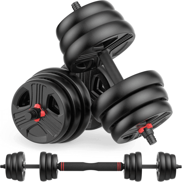 Adjustable Dumbbells, 20/30/40/55/60/70/80/90Lbs Free Weight Set with Connector, 2 or 3 in 1 Dumbbells Used as Barbell, Kettlebells, Fitness Exercises for Home Gym Suitable for Men/Women - Image 9
