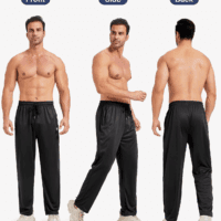 5 Pack Mens Sweatpants Open Bottom Joggers for Men with Zip Pockets Loose Fit Mesh Athletic Pants for Running,Casual - Image 2