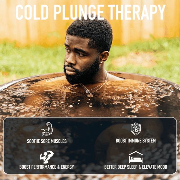 XL 129 Gals Oval Ice Bath Tub with Cover, Portable Cold Plunge for Cold Water Therapy and Recovery - Image 6