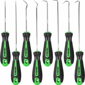 8PCS Pick and Hook Set, Precision Automotive Hook Set, Car Auto Oil Seal/O-Ring Seal Gasket Mini Precision Hooks Puller Remover (Green)