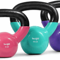 Kettlebell Set Vinyl Coated Weights Combo for Full Body Workout Equipment Push Up, Grip Strength Training, Dumbbell Weights Exercises