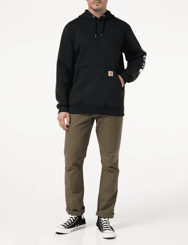 Men'S Loose Fit Midweight Logo Sleeve Graphic Sweatshirt - Image 2