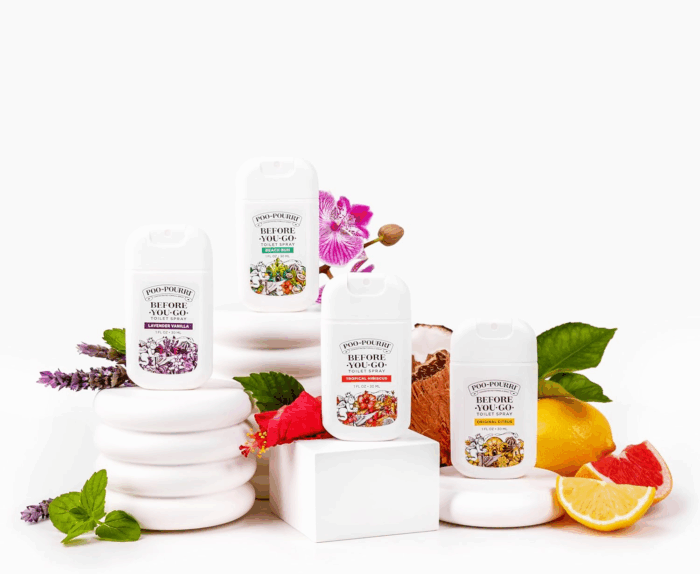 Before-You-Go Toilet Spray, Variety Pack 3 Count- 1 Fl Oz Each Pocket Travel Size - Original Citrus, Lavender Vanilla, and Tropical Hibiscus - Image 6