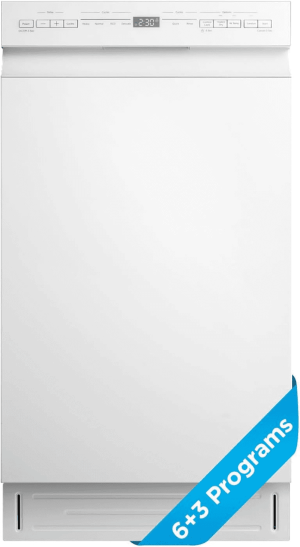 MDF18A1AWW Built-In Dishwasher with 8 Place Settings, 6 Washing Programs, Stainless Steel Tub, Heated Dry, Energy Star, White