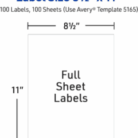 Full-Sheet Printable Shipping Labels, 8.5" X 11" Customizable Stickers, White, 100 Blank Mailing Labels, Great for Mailing, Shipping, Organizing, and More (5165) - Image 6