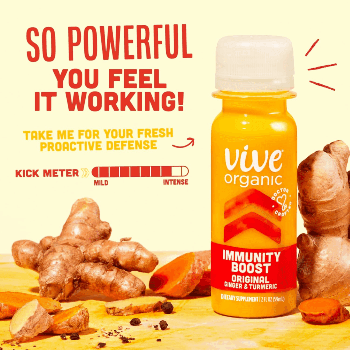 Immunity Boost Original (2 Oz) Immunity Wellness Shot with Cold-Pressed Ginger, Turmeric, Echinacea & Black Pepper - USDA Organic & No Added Sugars or Artificial Ingredients, Yellow - Image 7