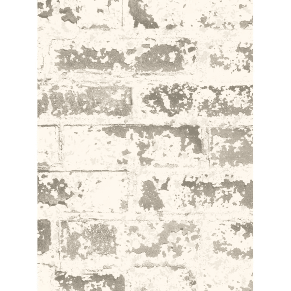 48-In X 96-In Embossed White MDF Wall Panel Faux Brick