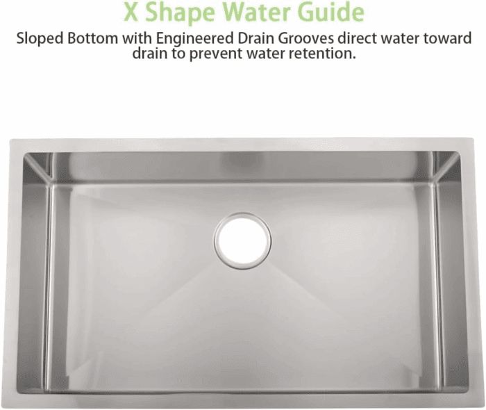 26X18 Stainless Steel Undermount Sink - 18 Gauge Deep Single Bowl with Colander - Image 5