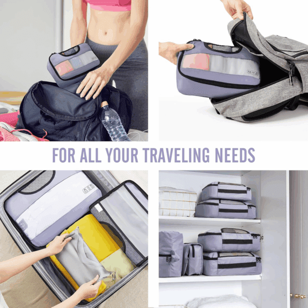 8 Set Packing Cubes for Travel Essentials, Suitcase Organizer Bags Set for Luggage, Road Trip Travel Accessories in 4 Sizes (Extra Large, Large, Medium, Small) - Image 7