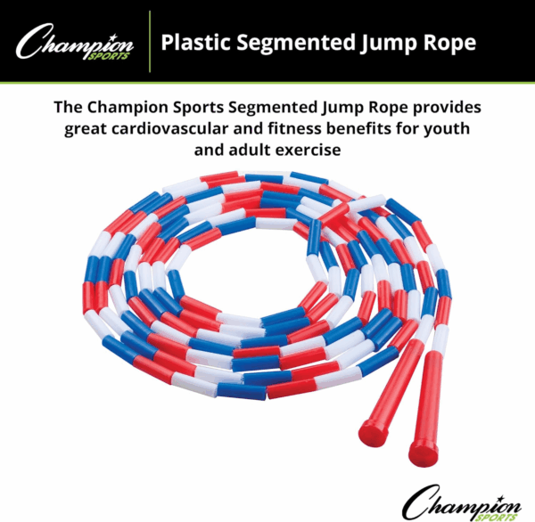 Classic Plastic Segmented Beaded Jump Ropes - Phys. Ed, Gym, Fitness and Recreational Use - Multiple Styles - Image 3