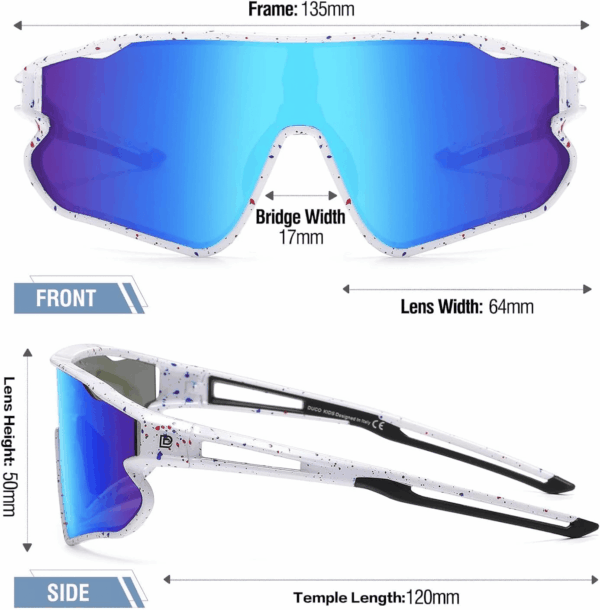 Kids Sunglasses Youth Baseball Sun Glasses Lightweight TR90 Frame UV400 Sports Cycling Shades for Boys Girls DK268 - Image 3