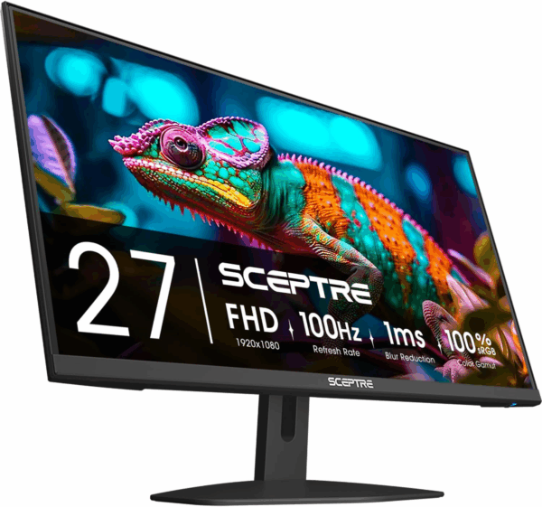 New 27-Inch Gaming Monitor 100Hz 1Ms Displayport HDMI X2 100% Srgb AMD Freesync Build-In Speakers, Eye Care Frameless Machine Black 2024 (E275W-FW100T) - Image 6