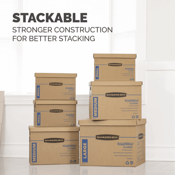 Large Classic Moving Box 10 Pack, Reinforced Handles, Tape-Free Assembly, Box with Lid, 21-In X 17-In X 17-In (7718202) - Image 8
