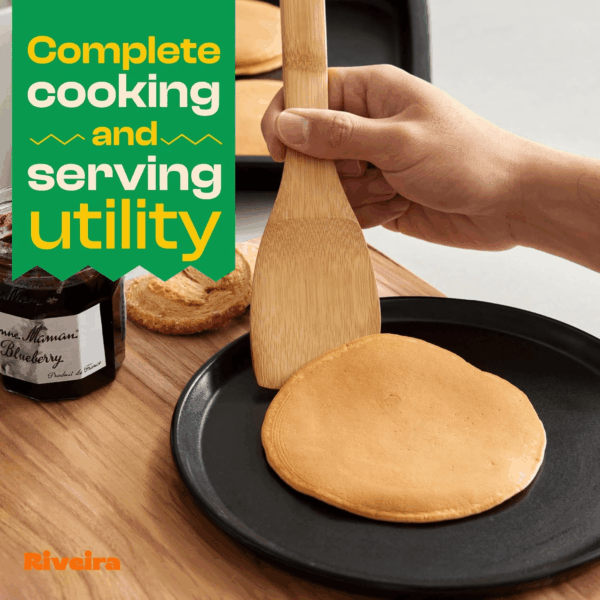 Bamboo Wooden Spoons for Cooking 6-Piece, Apartment Essentials Wood Spatula Spoon Nonstick Kitchen Utensil Set Premium Quality Housewarming Gifts for Everyday Use - Image 3
