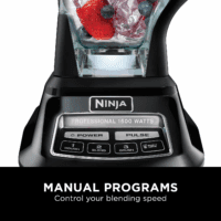 Blender, Mega Kitchen System, 1500W, 4 Functions for Smoothies, Processing, Dough, Drinks & More, with 72 Blender Pitcher, 64 Processor Bowl, 2 Nutri Cups + Lids, Black, BL770 - Image 6