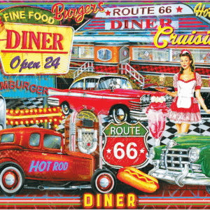 - Kodak Premium - 50'S Diner - 1000 Piece Jigsaw Puzzle for Adults