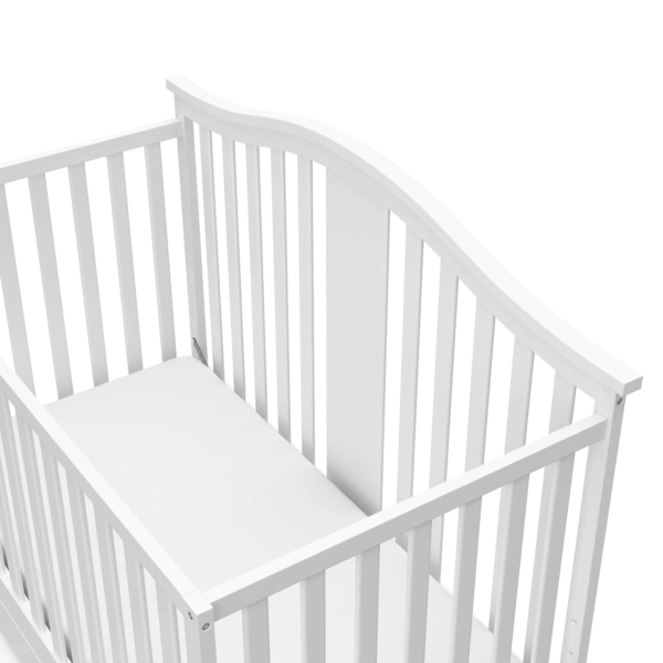 Solano 4-In-1 Convertible Crib with Drawer Combo (White) – GREENGUARD Gold Certified, Includes Full-Size Nursery Storage Drawer, Converts to Toddler Bed and Full-Size Bed - Image 10