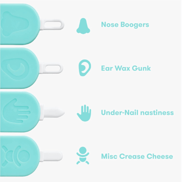 3-In-1 Nose, Nail + Ear Picker: Baby Ear Cleaner + Baby Nose Cleaner and Nail Tool for Babies + Toddlers, Safely Clean Baby'S Boogers, Ear Wax & More - Image 3