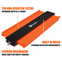 Contour Gauge Duplication-Adjustable Lock-Precisely Copy Irregular Shape-Irregular Woodworking Tracing-Must Have Tool for DIY Handyman Men Husband Dad 10 Inch+5 Inch - Image 7