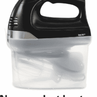 6-Speed Electric Hand Mixer with Whisk, Dough Hooks and Easy Clean Beaters, Powerful 275 Watt Motor, Snap-On Storage Case, Black - Image 3