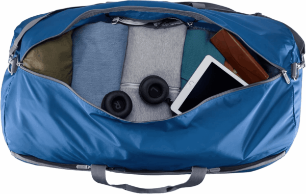 Large Duffel Bag (100L) for Travel, Travel Bag, with Multiple Zippered Pockets, Lightweight yet Durable Nylon Material, 50-Pound Weight Capacity, Navy Blue, 32.4"L X 16.9"W X 16.9"H - Image 4
