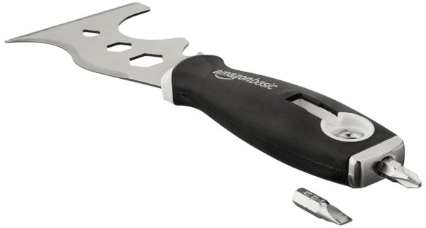 14-IN-1 Soft Grip Painters Tool with Hammer End and 2 Driver Bits, 3", One Pack, Black - Image 4