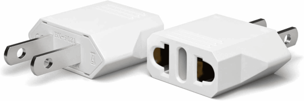European to US Plug Adapter,  EU to US Adapters, Europe to USA Plug Adaptor, 220V to 110V Plug Pin Converter, Travel Adapters European to American, Canada, Mexico, Type A, 2-Pack